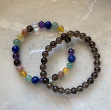 Load image into Gallery viewer, Smoky Quartz with 4MM Rose Gold Filled Accents