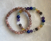 Load image into Gallery viewer, Stack Idea: Chakra bracelet and Moonstone. Each sold separately.