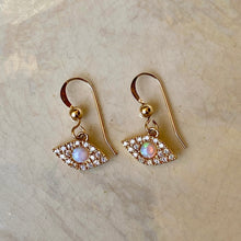 Load image into Gallery viewer, Evil Eye Opal Earrings