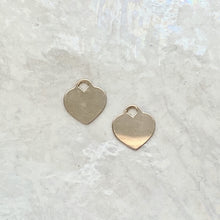 Load image into Gallery viewer, Gold Filled Flat Heart Charm Only