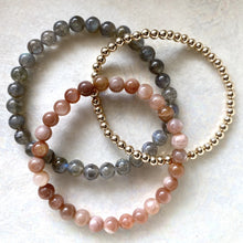 Load image into Gallery viewer, Labradorite with Evil Eye Charm