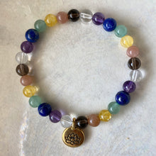 Load image into Gallery viewer, Add a Lotus charm to you Chakra bracelet.