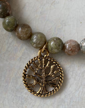 Load image into Gallery viewer, Autumn Jasper with Tree of Life charm.