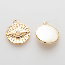 Load image into Gallery viewer, Sun Evil Eye Opal Charm