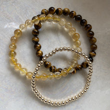 Load image into Gallery viewer, Stack Idea: Tiger Eye, Citrine, 4MM Gold Filled
