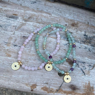 Matte Gold Evil Eye Charm